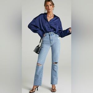 NWT ROLLA’S Original High Rise Straight City Worn Jeans Size 23